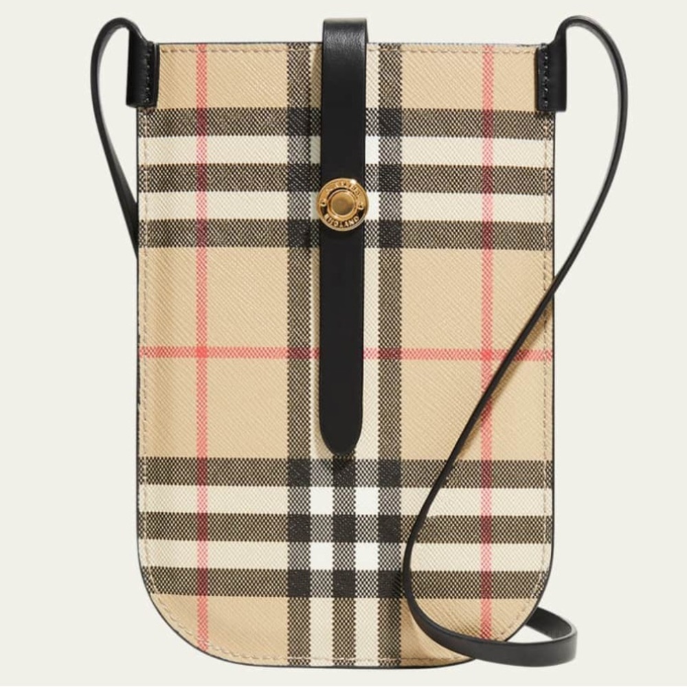 Burberry Checkered Crossbody Bag with Black Accents